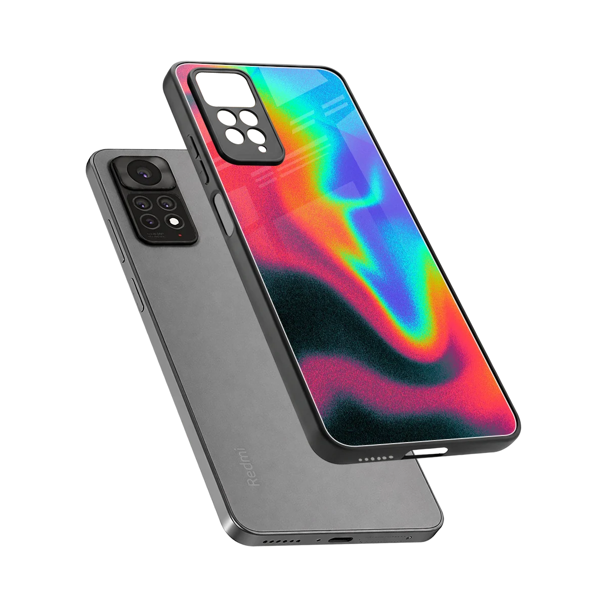 Whirlwind Aura sleek redmi note 11 pro cover with tempered glass back and TPU edges