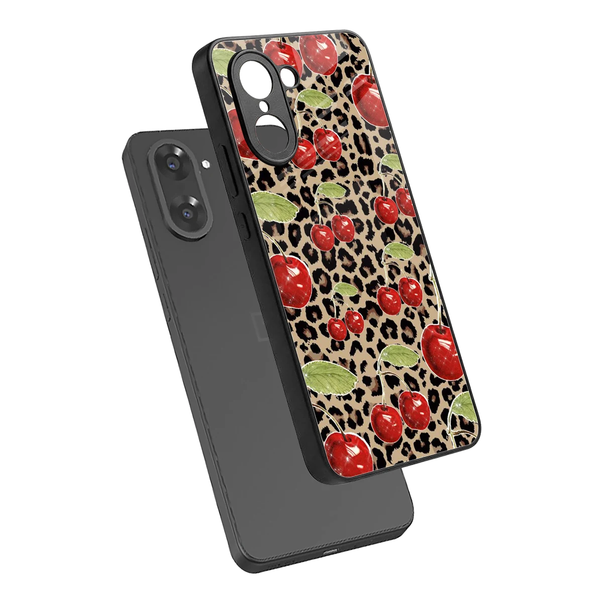 Wild Cherries sleek oneplus nord ce5 5g cover with tempered glass back and TPU edges