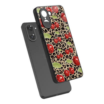 Wild Cherries sleek oneplus nord ce5 5g cover with tempered glass back and TPU edges