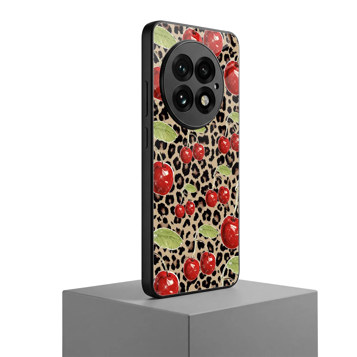 Wild Cherries oneplus 13 mobile cover | shockproof glass phone case