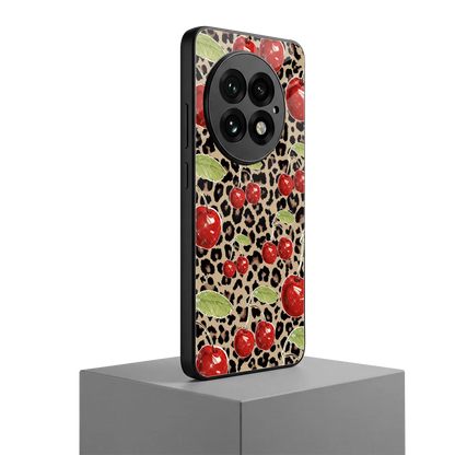 Wild Cherries oneplus 13 mobile cover | shockproof glass phone case