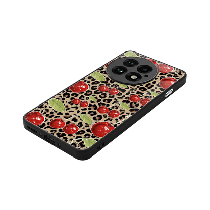 Wild Cherries stylish phone case for oneplus 13 | glossy glass and slim fit