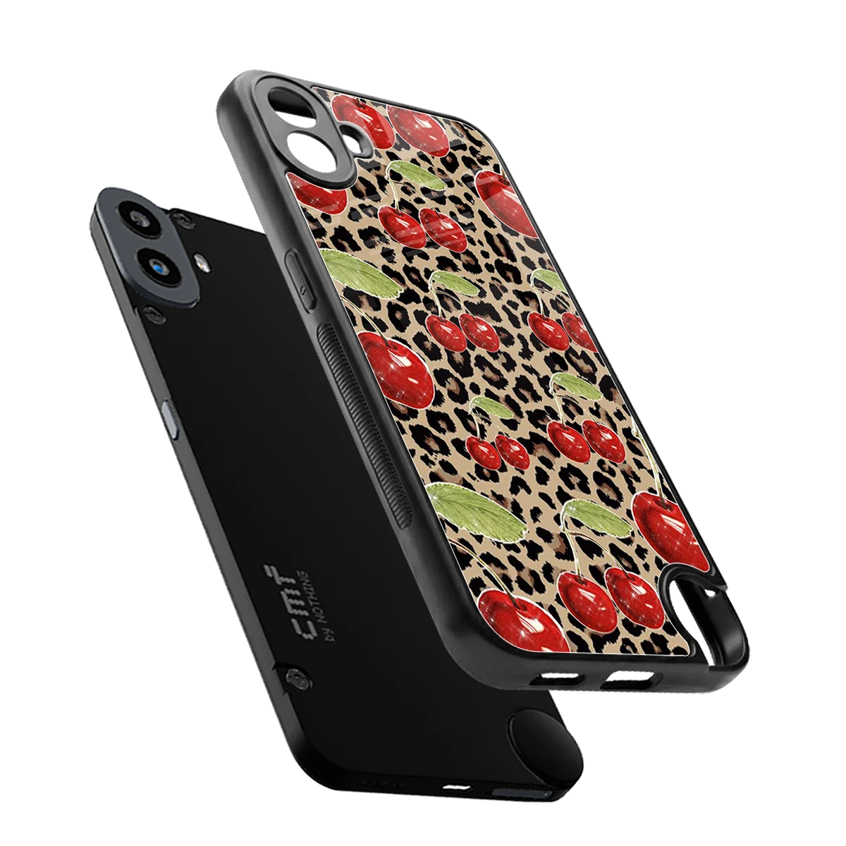 Wild Cherries sleek cmf nothing phone 1 cover with tempered glass back and TPU edges