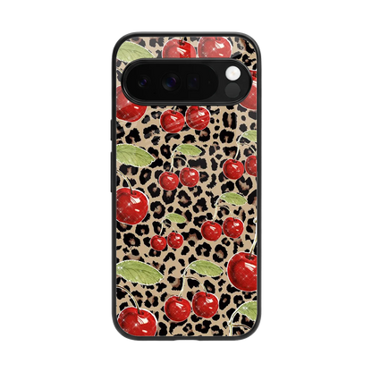 Wild Cherries back phone cover | glass case for google pixel 10 pro xl