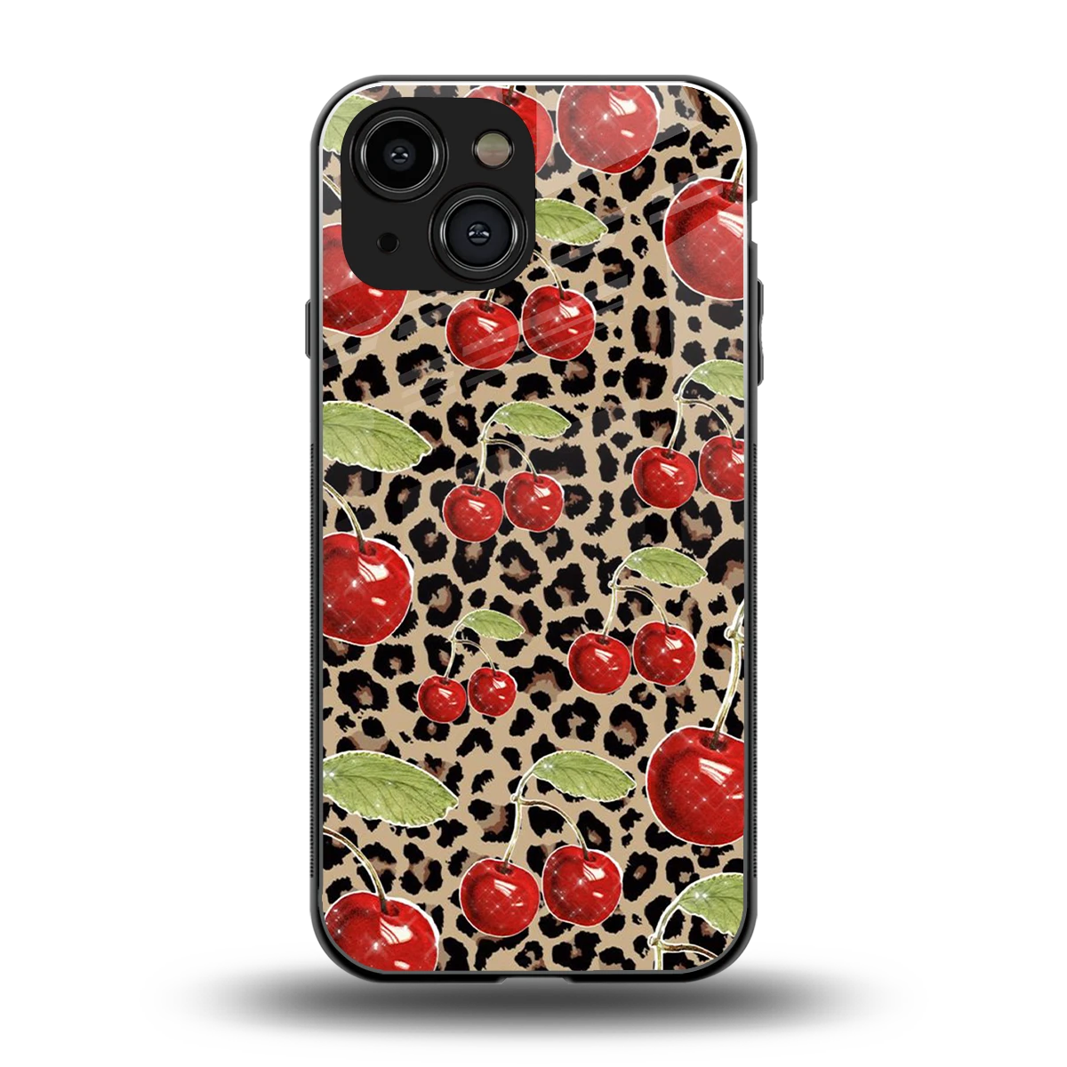 Wild Cherries back phone cover | glass case for iphone 13 mini
