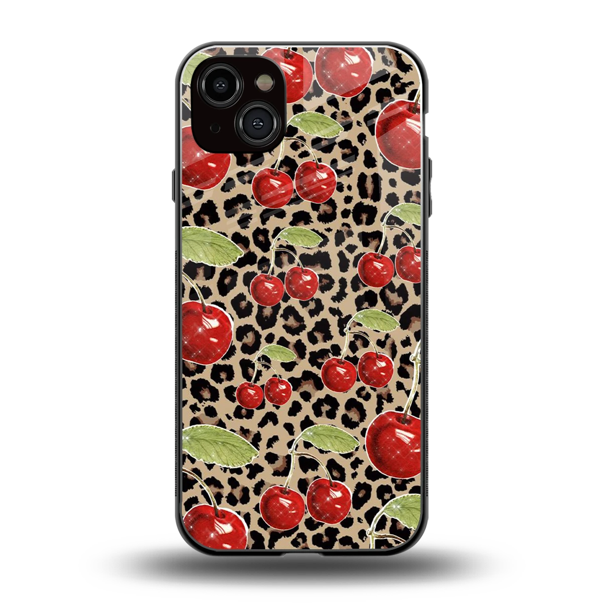 Wild Cherries back phone cover | glass case for iphone 14 plus