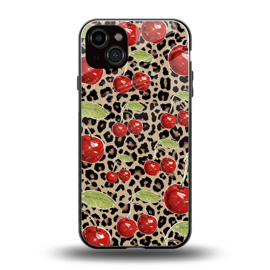 Wild Cherries back phone cover | glass case for iphone 14 plus