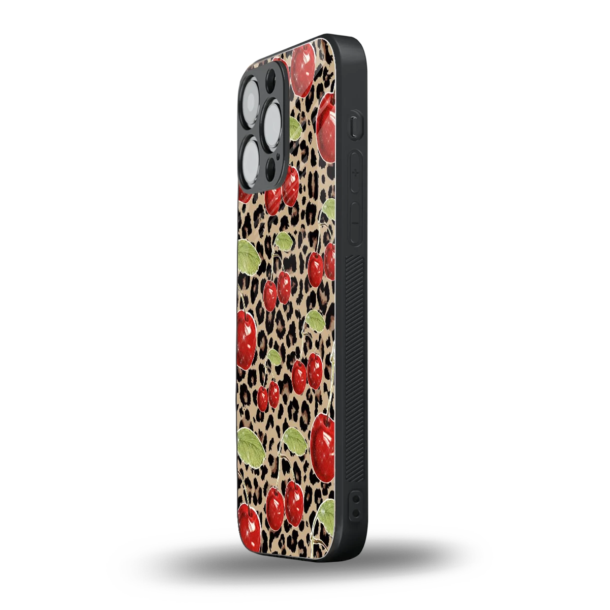 Wild Cherries iphone 15 pro max mobile cover | shockproof glass phone case