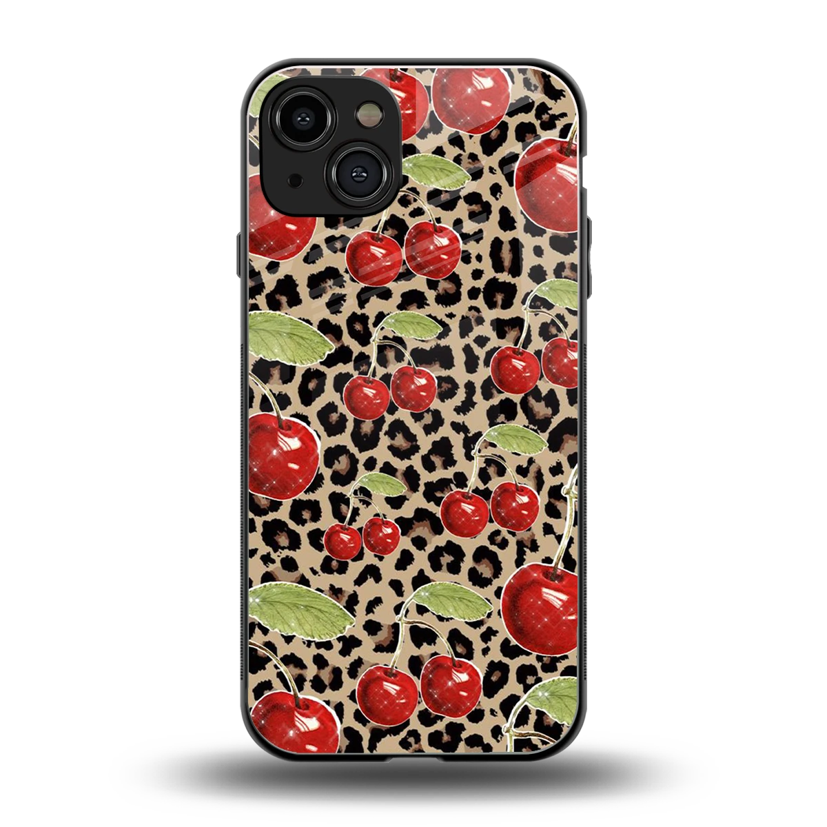 Wild Cherries back phone cover | glass case for iphone 15