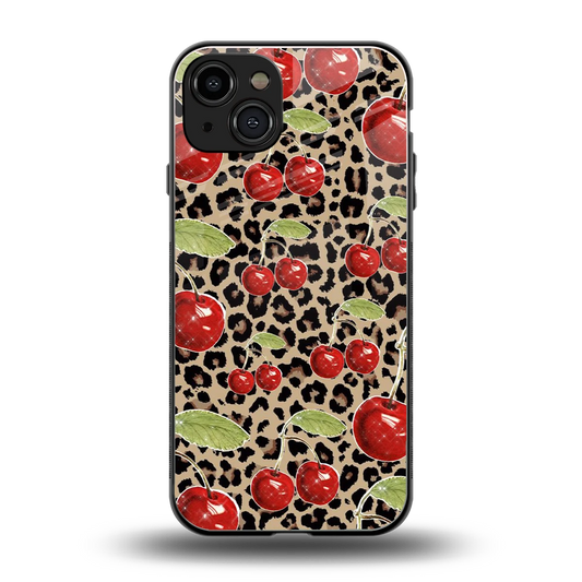 Wild Cherries back phone cover | glass case for iphone 15