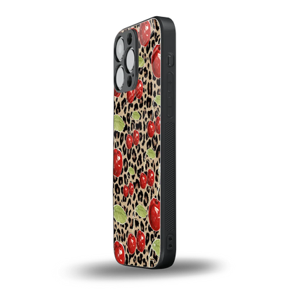 Wild Cherries iphone 16 pro max mobile cover | shockproof glass phone case