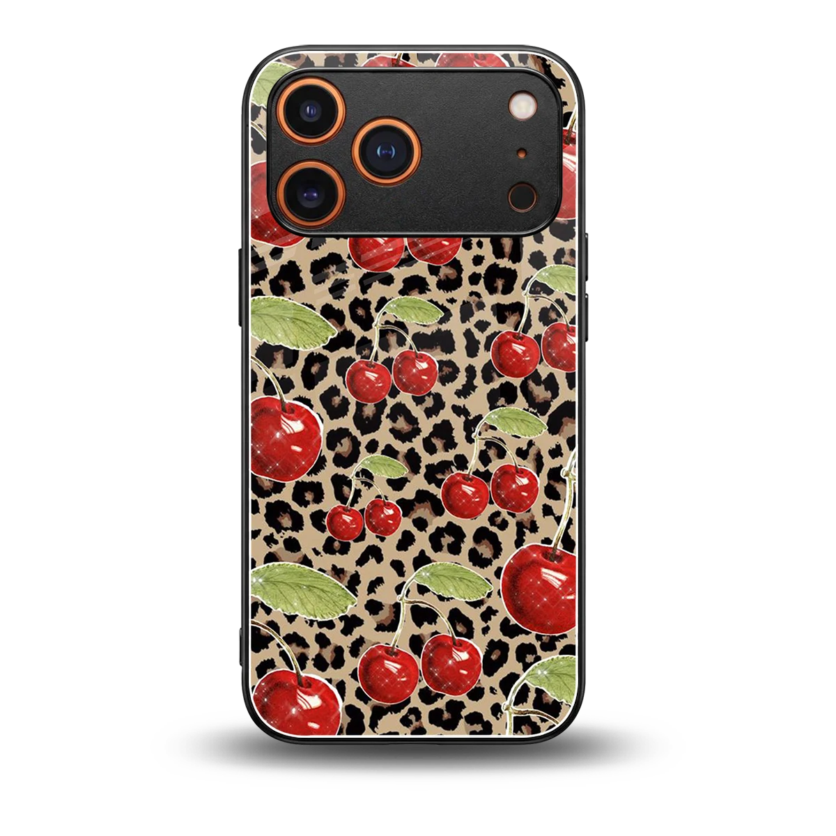 Wild Cherries back phone cover | glass case for iphone 17 pro max