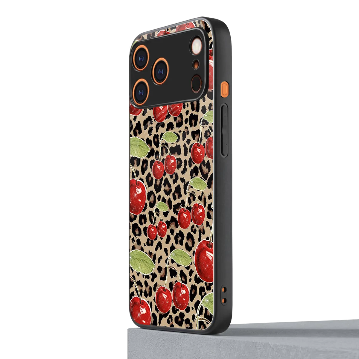 Wild Cherries iphone 17 pro max mobile cover | shockproof glass phone case