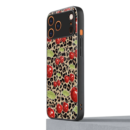 Wild Cherries iphone 17 pro max mobile cover | shockproof glass phone case