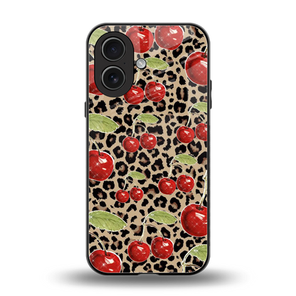 Wild Cherries back phone cover | glass case for iphone 17