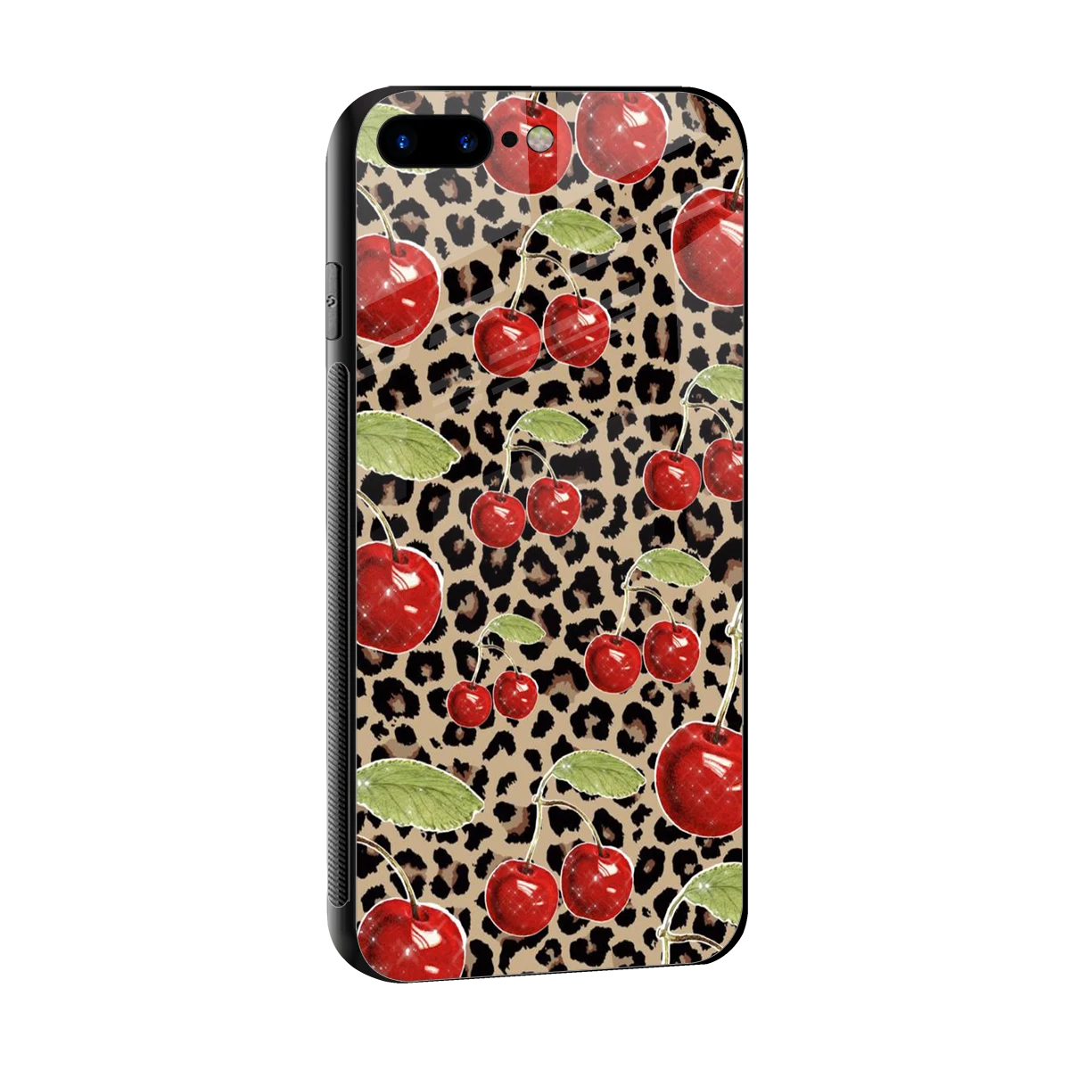 Wild Cherries sleek iphone 7 plus cover with tempered glass back and TPU edges