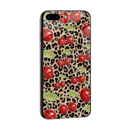 Wild Cherries sleek iphone 7 plus cover with tempered glass back and TPU edges