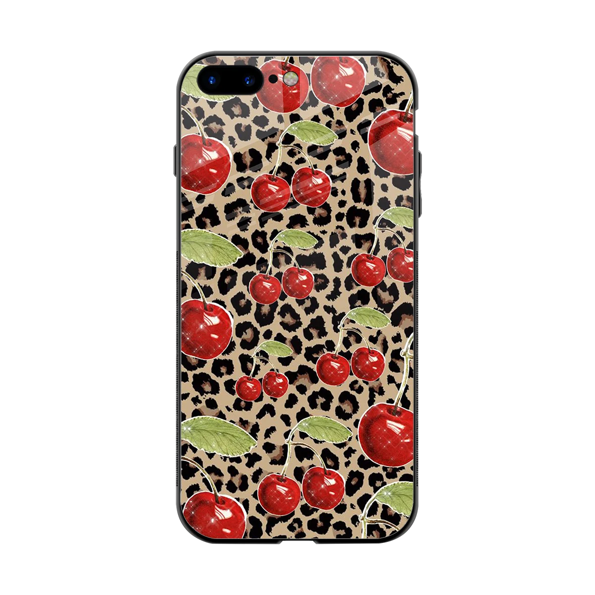 Wild Cherries back phone cover | glass case for iphone 7 plus