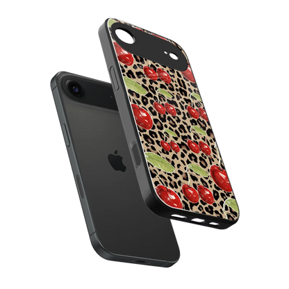 Wild Cherries sleek iphone air cover with tempered glass back and TPU edges