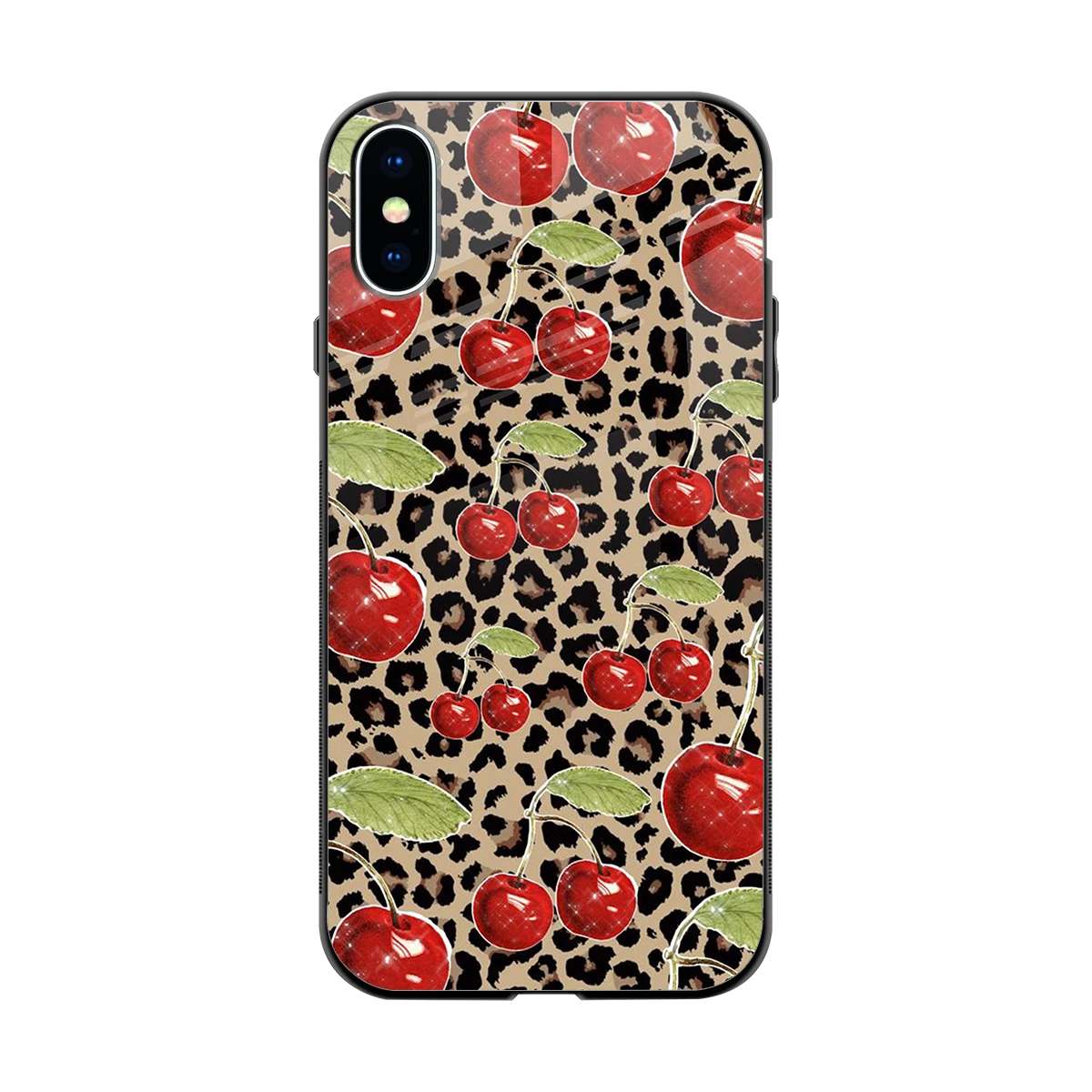 Wild Cherries back phone cover | glass case for iphone xs