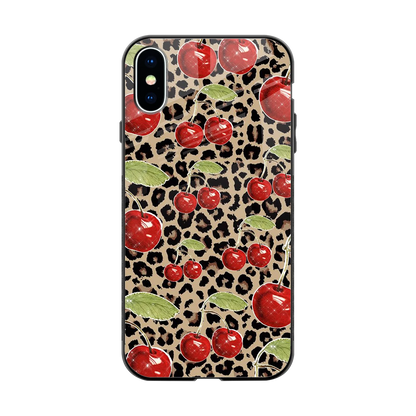 Wild Cherries back phone cover | glass case for iphone xs