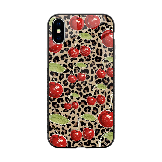 Wild Cherries back phone cover | glass case for iphone xs