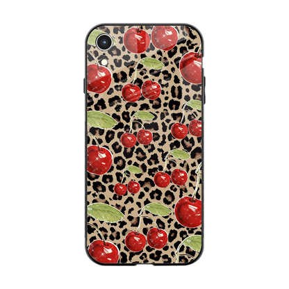 Wild Cherries back phone cover | glass case for iphone xr