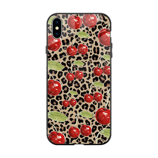 Wild Cherries back phone cover | glass case for iphone xs max