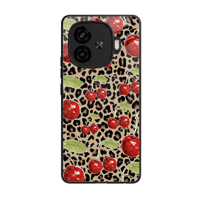 Wild Cherries back phone cover | glass case for iqoo neo 10r 5g