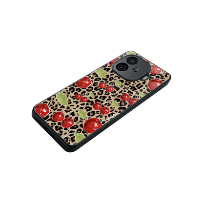 Wild Cherries stylish phone case for iqoo neo 10r 5g | glossy glass and slim fit