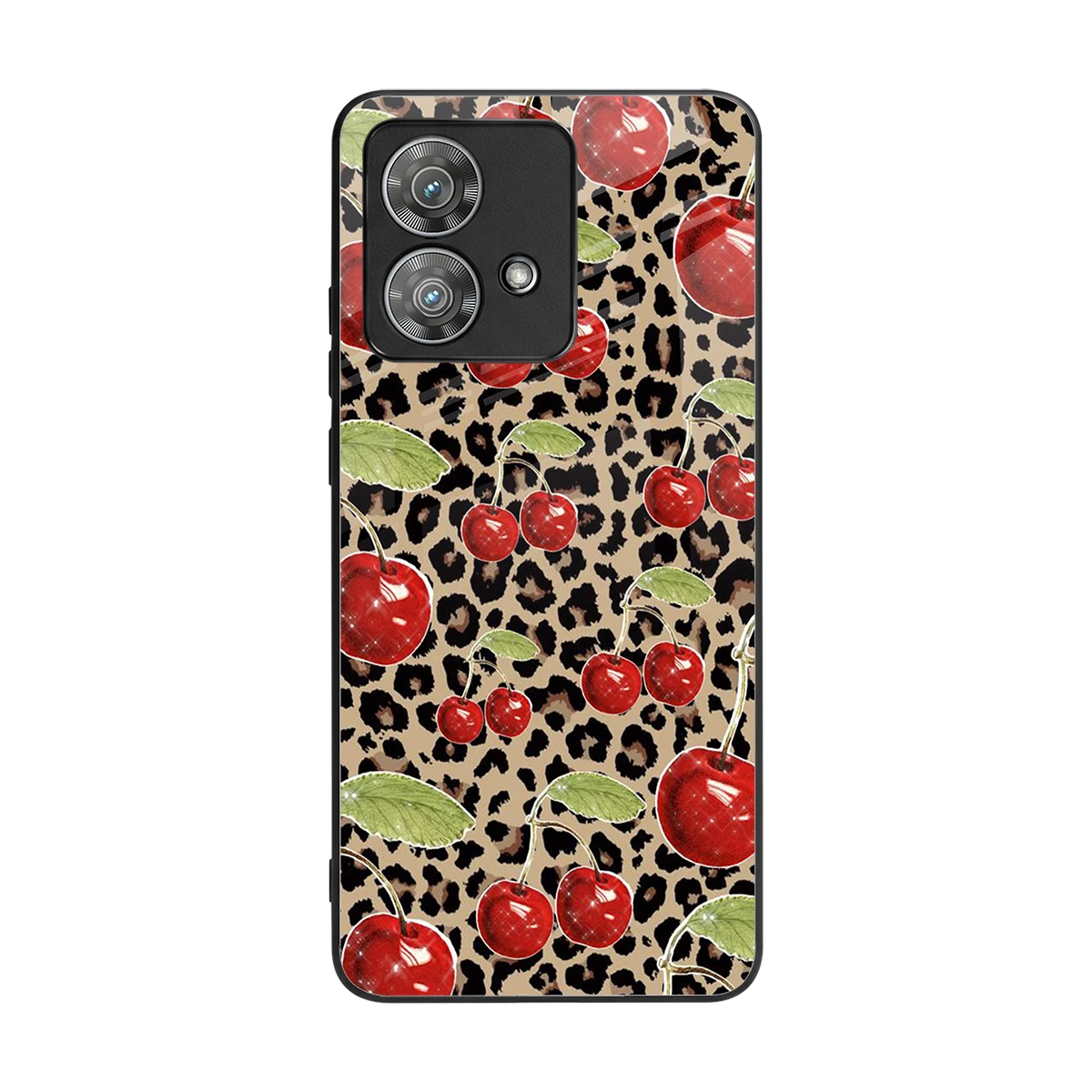 Wild Cherries back phone cover | glass case for motorola edge 40 neo 5g