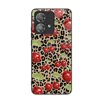 Wild Cherries back phone cover | glass case for motorola edge 40 neo 5g