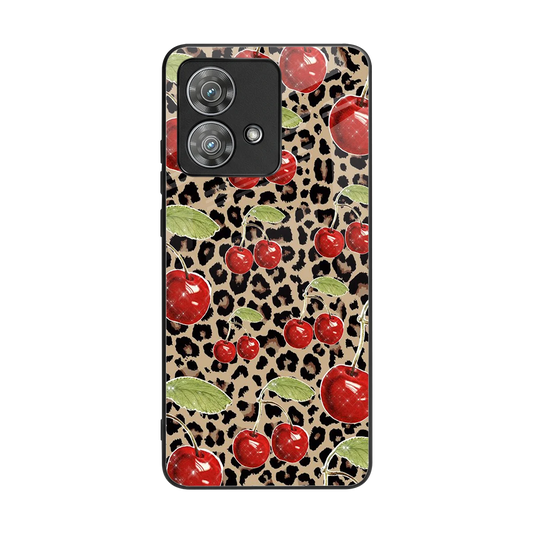 Wild Cherries back phone cover | glass case for motorola edge 40 neo 5g