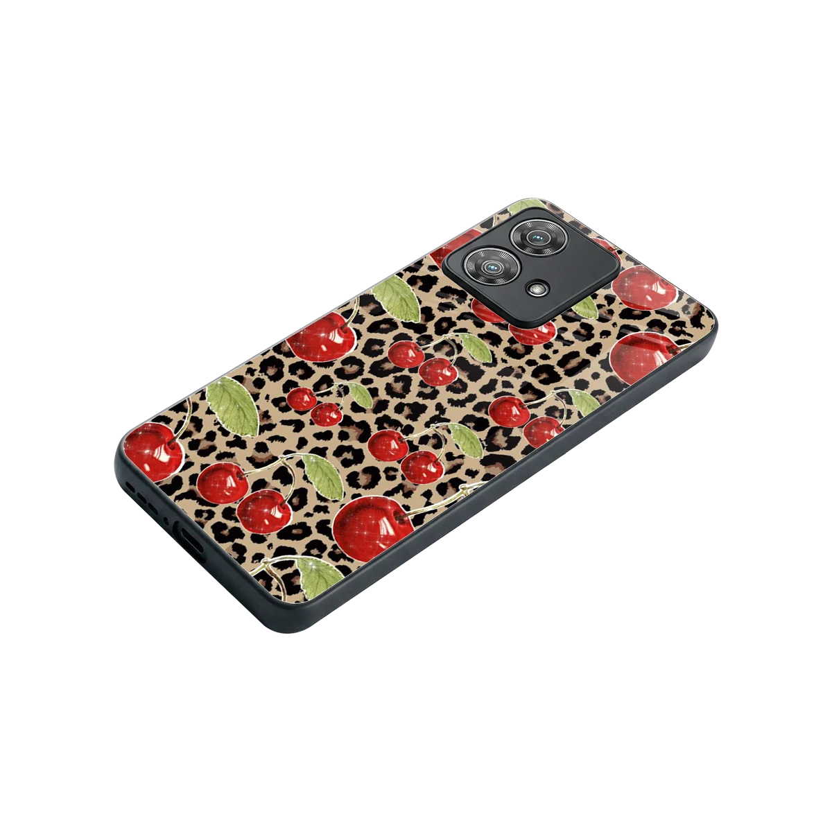 Wild Cherries stylish phone case for motorola edge 40 neo 5g | glossy glass and slim fit