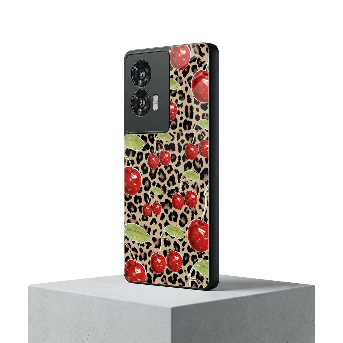 Wild Cherries motorola edge 50 fusion mobile cover | shockproof glass phone case