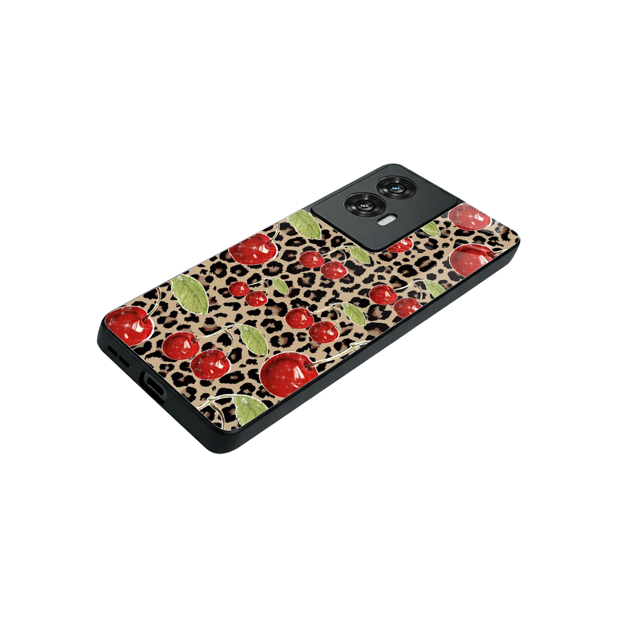 Wild Cherries stylish phone case for motorola edge 50 fusion | glossy glass and slim fit