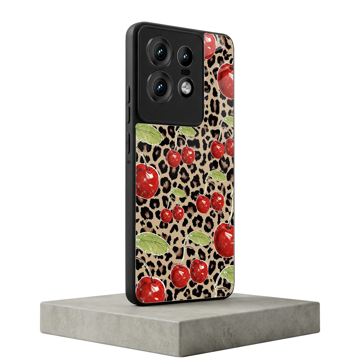 Wild Cherries motorola edge 50 pro mobile cover | shockproof glass phone case