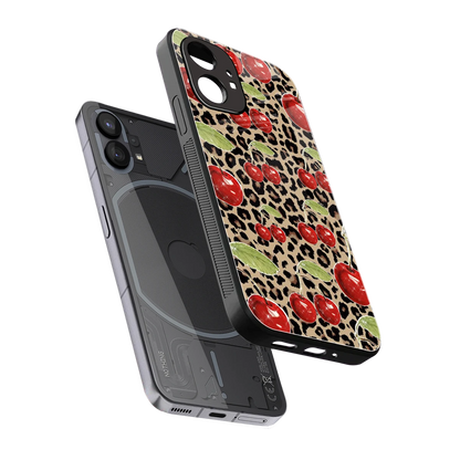 Wild Cherries sleek nothing phone 1 cover with tempered glass back and TPU edges