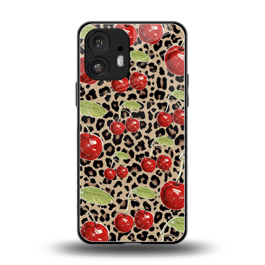 Wild Cherries back phone cover | glass case for nothing phone 2