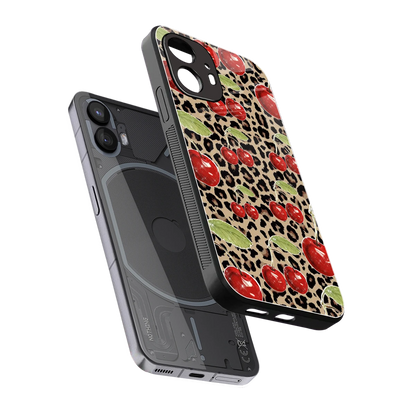 Wild Cherries sleek nothing phone 2 cover with tempered glass back and TPU edges