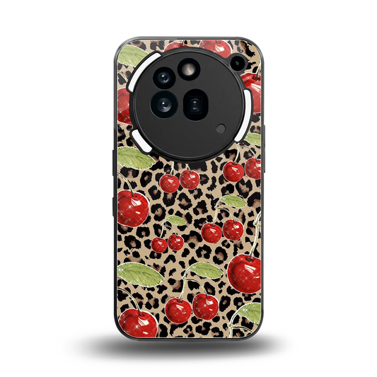 Wild Cherries back phone cover | glass case for nothing phone 3a pro