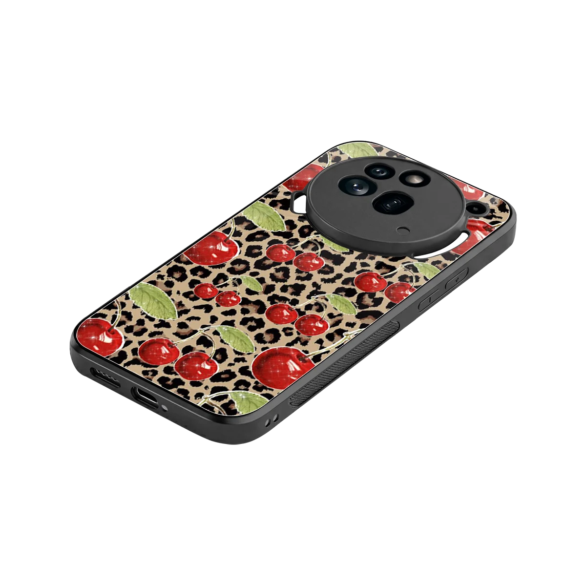 Wild Cherries stylish phone case for nothing phone 3a pro | glossy glass and slim fit