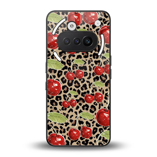 Wild Cherries back phone cover | glass case for nothing phone 3a