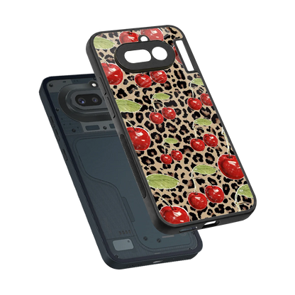 Wild Cherries sleek nothing phone 4a cover with tempered glass back and TPU edges