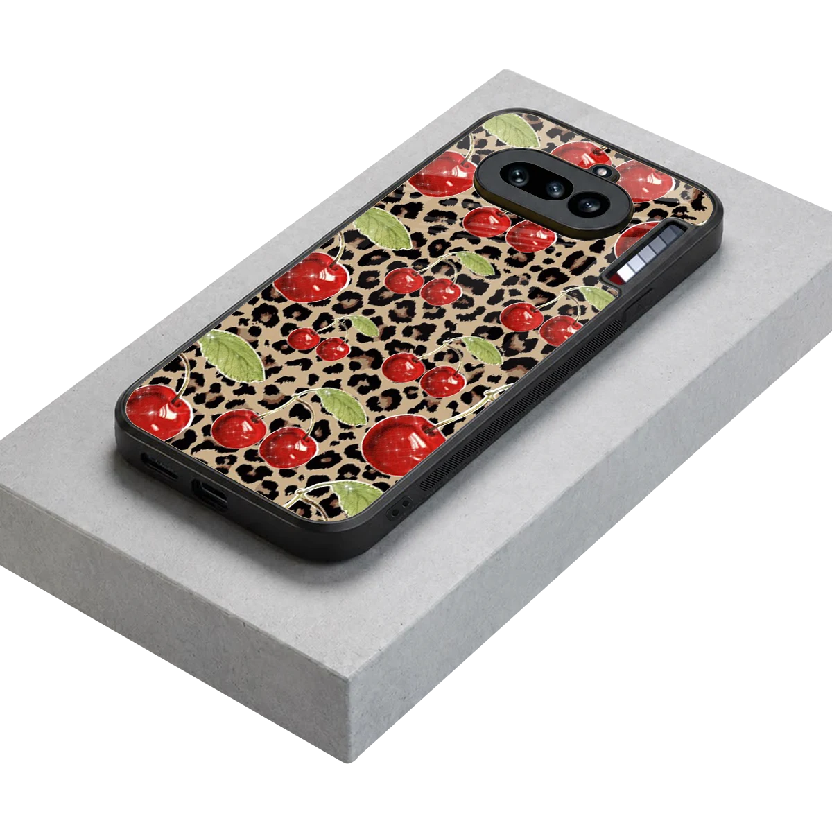 Wild Cherries stylish phone case for nothing phone 4a | glossy glass and slim fit