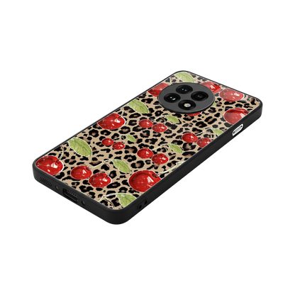 Wild Cherries stylish phone case for oneplus 13r | glossy glass and slim fit