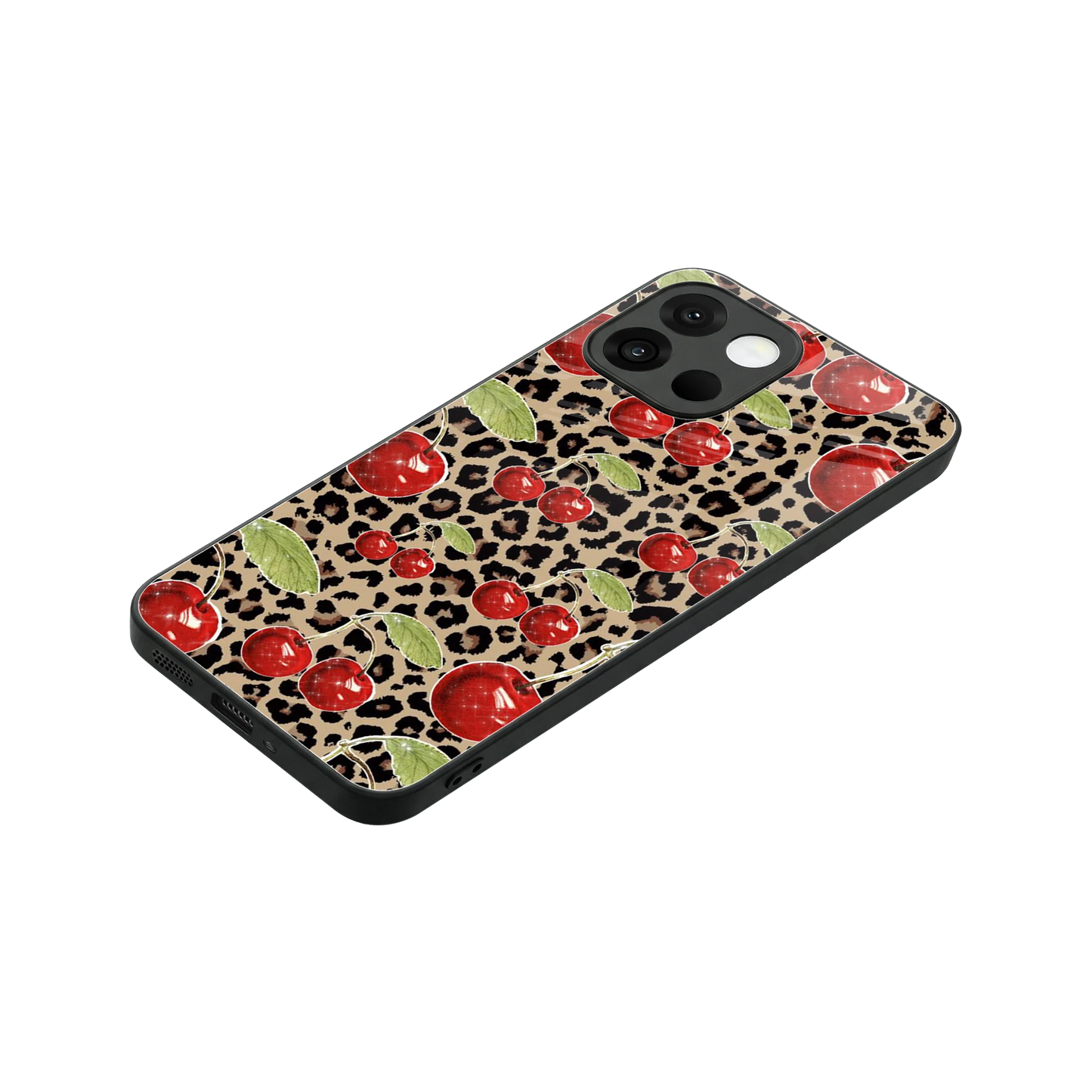 Wild Cherries stylish phone case for oneplus 13s | glossy glass and slim fit