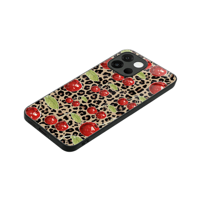Wild Cherries stylish phone case for oneplus 13s | glossy glass and slim fit