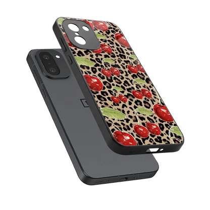 Wild Cherries sleek oneplus 15r cover with tempered glass back and TPU edges