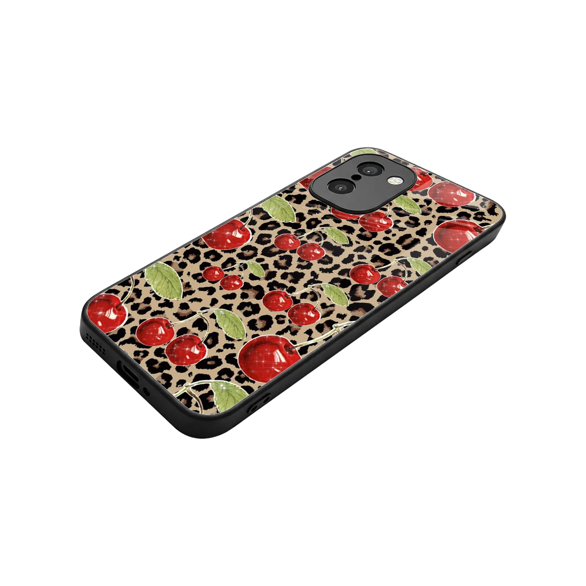 Wild Cherries stylish phone case for oneplus 15r | glossy glass and slim fit